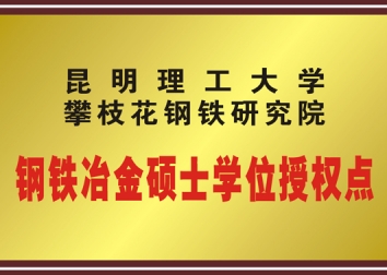 昆明理工大学-攀枝花钢铁研究院  钢铁冶金硕士学位授权点